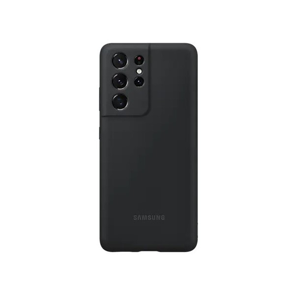 „Samsung“ Silicone Cover apvalks - melns (Galaxy S21 Ultra)