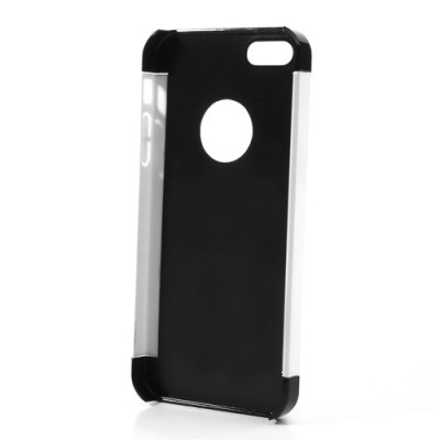 Balts ar melniem lenti „Verus“ Apple iPhone 5, 5S apvalks / vacins.lv