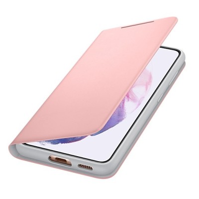 Samsung Galaxy S21 (G991B) originalus Smart Led View Cover atverčiamas rožinis dėklas - knygutė | Priedai.lt