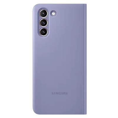 Samsung Galaxy S21 (G991B) originalus Smart Clear View Cover (EF-ZG991CVEGEE) atverčiamas violetinis dėklas - knygutė | Priedai.