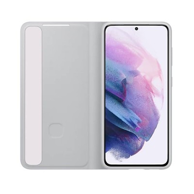 Samsung Galaxy S21 (G991B) originalus Smart Clear View Cover (EF-ZG991CVEGEE) atverčiamas violetinis dėklas - knygutė | Priedai.
