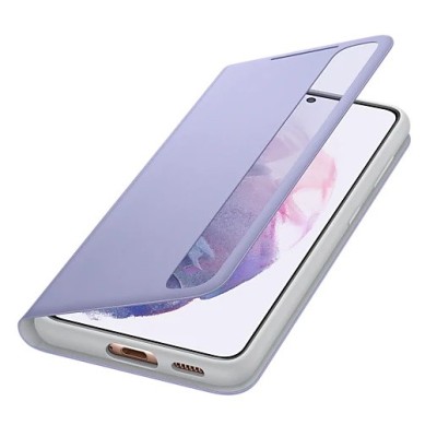 Samsung Galaxy S21 (G991B) originalus Smart Clear View Cover (EF-ZG991CVEGEE) atverčiamas violetinis dėklas - knygutė | Priedai.