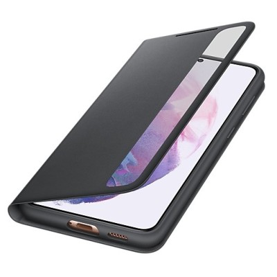 Samsung Galaxy S21+ (G996B) oficiāls Smart Clear View Cover atvērams melns maciņš (maks) | Vacins.lv