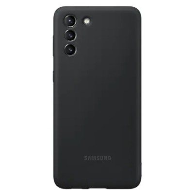 Samsung Galaxy S21+ (G996B) „Samsung“ Silicone Cover cieta silikona TPU melns apvalks | vacins.lv