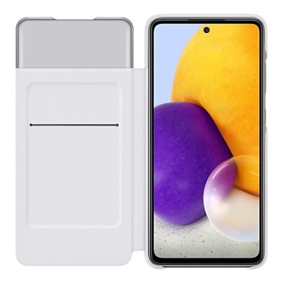 Samsung Galaxy A72 (A726B, A725F) oficiāls S View Wallet Cover atvērams balts maciņš (maks) | Vacins.lv