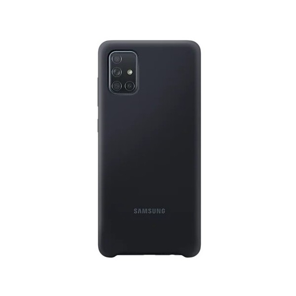 „Samsung“ Silicone Cover apvalks - melns (Galaxy A71)