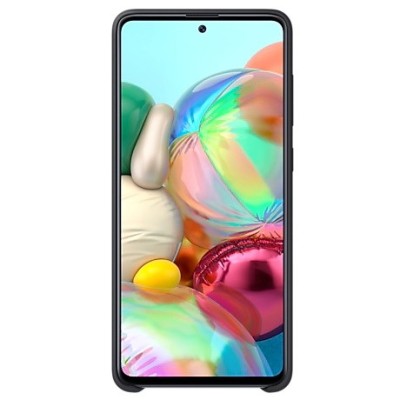 Samsung Galaxy A71 (A715) „Samsung“ Silicone Cover cieta silikona TPU melns apvalks | vacins.lv