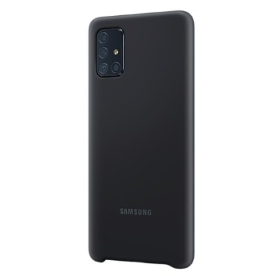 Samsung Galaxy A71 (A715) „Samsung“ Silicone Cover cieta silikona TPU melns apvalks | vacins.lv