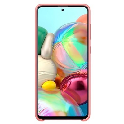 Samsung Galaxy A71 (A715) „Samsung“ Silicone Cover kieto silikono rožinis dėklas | Priedai.lt