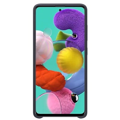 Samsung Galaxy A51 (A515) „Samsung“ Silicone Cover kieto silikono juodas dėklas | Priedai.lt