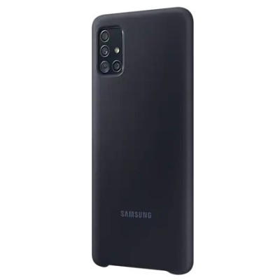 Samsung Galaxy A51 (A515) „Samsung“ Silicone Cover kieto silikono juodas dėklas | Priedai.lt