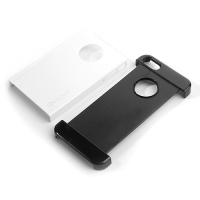 Balts ar melniem lenti „Verus“ Apple iPhone 5, 5S apvalks / vacins.lv