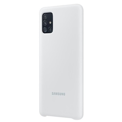 Samsung Galaxy A51 (A515) „Samsung“ Silicone Cover kieto silikono baltas dėklas | Priedai.lt