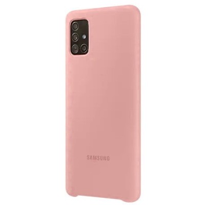Samsung Galaxy A51 (A515) „Samsung“ Silicone Cover kieto silikono rožinis dėklas | Priedai.lt