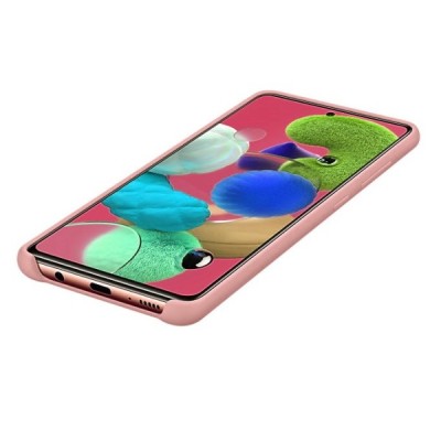 Samsung Galaxy A51 (A515) „Samsung“ Silicone Cover kieto silikono rožinis dėklas | Priedai.lt