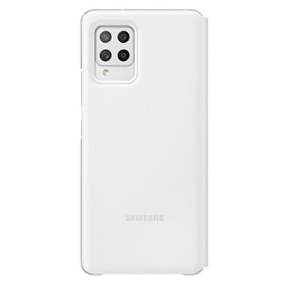 Samsung Galaxy A42 5G oficiāls S View Wallet Cover atvērams balts maciņš (maks) | Vacins.lv