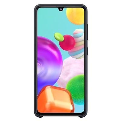 Samsung Galaxy A41 (A415F) „Samsung“ Silicone Cover cieta silikona TPU melns apvalks | vacins.lv