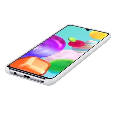 Samsung Galaxy A41 (A415F) „Samsung“ Silicone Cover cieta silikona TPU balts apvalks | vacins.lv