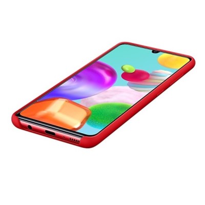 Samsung Galaxy A41 (A415F) „Samsung“ Silicone Cover cieta silikona TPU sarkans apvalks | vacins.lv