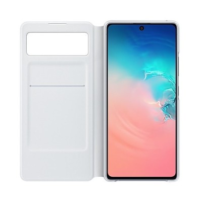 Samsung Galaxy S10 Lite (G970) originalus S View Wallet Cover atverčiamas baltas dėklas - knygutė | Priedai.lt