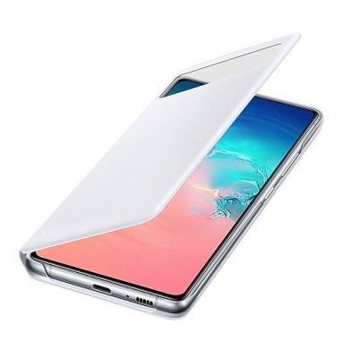 Samsung Galaxy S10 Lite (G970) originalus S View Wallet Cover atverčiamas baltas dėklas - knygutė | Priedai.lt