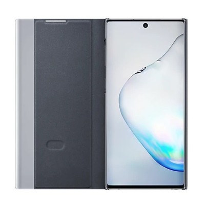 Samsung Galaxy Note 10 (N970F) oficiāls Smart Clear View Cover atvērams melns maciņš (maks) | Vacins.lv