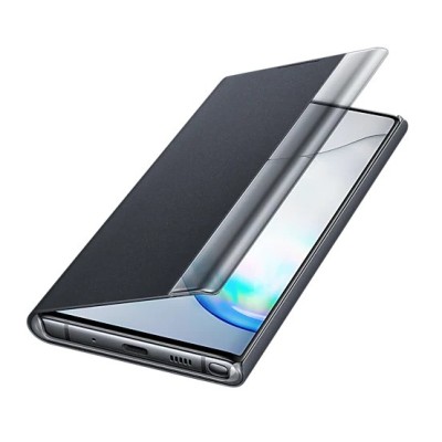 Samsung Galaxy Note 10 (N970F) oficiāls Smart Clear View Cover atvērams melns maciņš (maks) | Vacins.lv