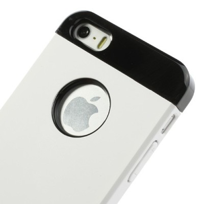 Balts ar melniem lenti „Verus“ Apple iPhone 5, 5S apvalks / vacins.lv