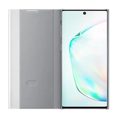 Samsung Galaxy Note 10 (N970F) originalus Smart Clear View Cover (EF-ZN970CSEGWW) atverčiamas sidabrinis dėklas - knygutė | Prie