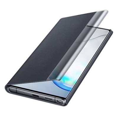 Samsung Galaxy Note 10+ (N975F) originalus Smart Clear View Cover (EF-ZN975CBEGWW) atverčiamas juodas dėklas - knygutė | Priedai