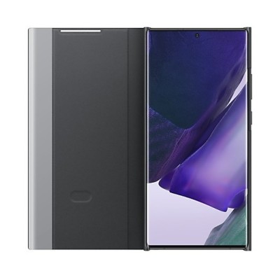 Samsung Galaxy Note 20 Ultra (N986F) oficiāls Smart Clear View Cover atvērams melns maciņš (maks) | Vacins.lv