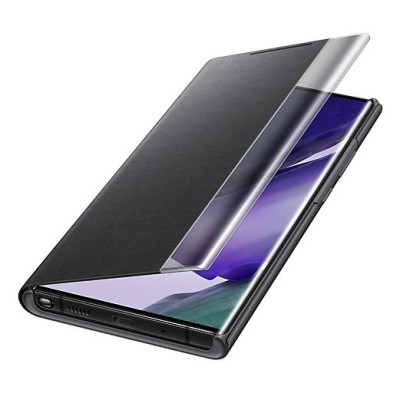 Samsung Galaxy Note 20 Ultra (N986F) oficiāls Smart Clear View Cover atvērams melns maciņš (maks) | Vacins.lv