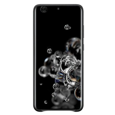 Samsung Galaxy S20 Ultra (G988) Leather Cover juodas odinis dėklas | Priedai.lt