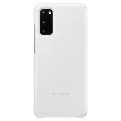 Samsung Galaxy S20 (G980) originalus Smart Clear View Cover (EF-ZG980CWEGEU) atverčiamas baltas dėklas - knygutė | Priedai.lt
