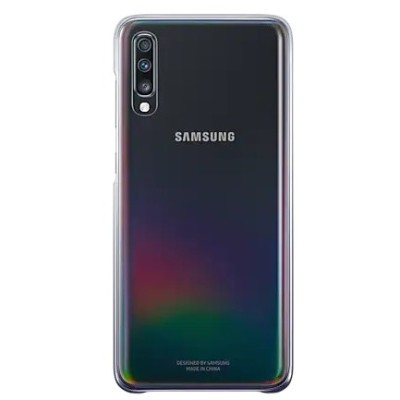 Samsung Galaxy A70 (A705F) „Samsung“ Gradation Cover kieto silikono juodas dėklas | Priedai.lt