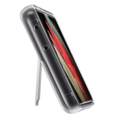Samsung Galaxy S21 Ultra (G998B) „Samsung“ Clear Standing Cover cieta silikona TPU dzidrs apvalks | vacins.lv