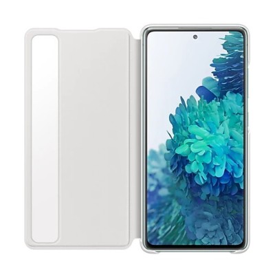 Samsung Galaxy S20 FE (Fan Edition) oficiāls Smart Clear View Cover atvērams balts maciņš (maks) | Vacins.lv