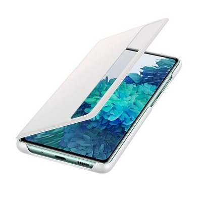 Samsung Galaxy S20 FE (Fan Edition) oficiāls Smart Clear View Cover atvērams balts maciņš (maks) | Vacins.lv