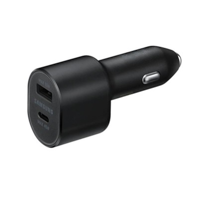 Originalus „Samsung“ Super Fast Dual Charger EP-L5300XBEGEU automobilinis įkroviklis juodas su Type-C laidu (45W + 15W) | Prieda