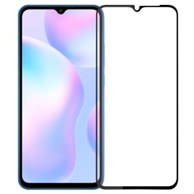 Xiaomi Redmi 9 (9A, 9C) „Mofi“ 9H Tempered Glass sustiprintos apsaugos juodas pilnai dengiantis apsauginis ekrano stiklas 0,26 m