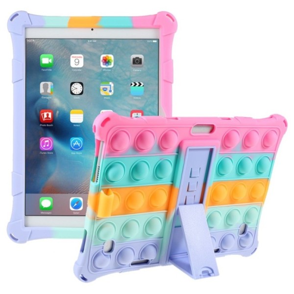 „Popit“ Bubble Kickstand mīksta silikona (TPU) apvalks - rozs (iPad 9.7 2017 / 9.7 2018 / Air (2013) / Air 2 (2014) / iPad 2 /