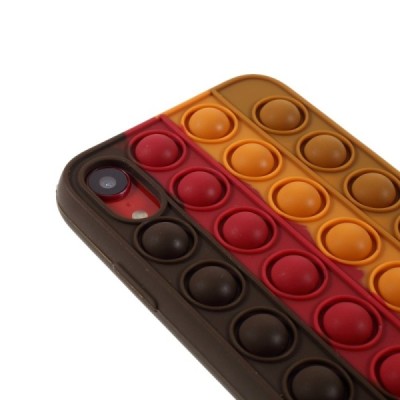 Apple iPhone Xr „Popit“ Bubble brūns mīksta silikona (TPU) apvalks | Vacins.lv