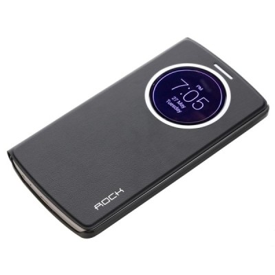 Rock Quick Circle LG G3 melns atvēramais futrālis - grāmatiņa / Vacins.lv