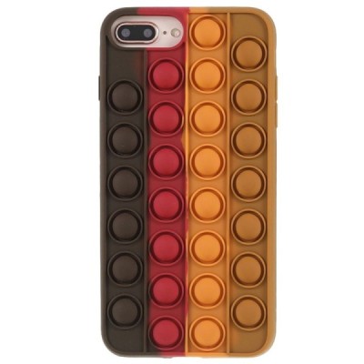 Apple iPhone 6 Plus (6s Plus, 7 Plus, 8 Plus) „Popit“ Bubble minkšto silikono TPU rudas dėklas - nugarėlė | Priedai.lt