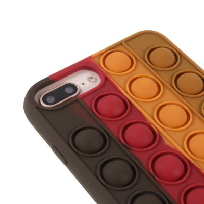 Apple iPhone 6 Plus (6s Plus, 7 Plus, 8 Plus) „Popit“ Bubble minkšto silikono TPU rudas dėklas - nugarėlė | Priedai.lt