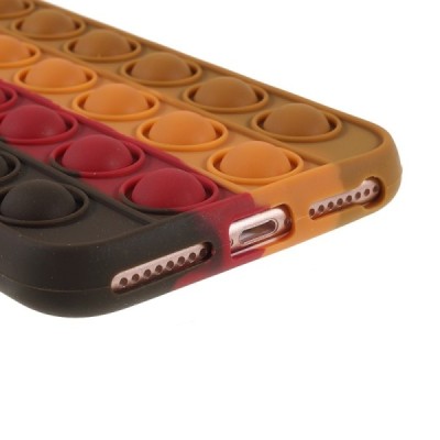 Apple iPhone 6 Plus (6s Plus, 7 Plus, 8 Plus) „Popit“ Bubble minkšto silikono TPU rudas dėklas - nugarėlė | Priedai.lt
