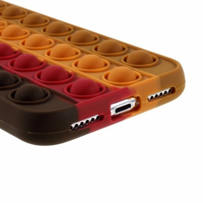 Apple iPhone X (iPhone Xs) „Popit“ Bubble brūns mīksta silikona (TPU) apvalks | Vacins.lv