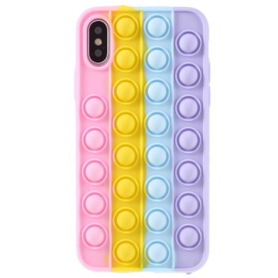 Apple iPhone X (iPhone Xs) „Popit“ Bubble rozs mīksta silikona (TPU) apvalks | Vacins.lv