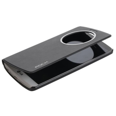 Rock Quick Circle LG G3 melns atvēramais futrālis - grāmatiņa / Vacins.lv
