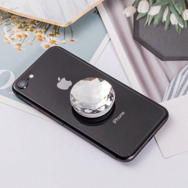 „PopSocket“ Diamond telefona turētājs - sudrabs